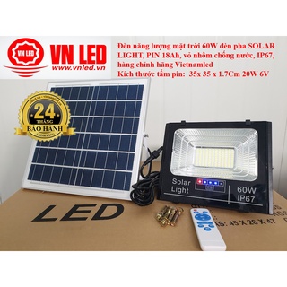 ĐÈN PHA LED NĂNG LƯỢNG MẶT TRỜI 60W SOLAR LIGHT, vnled.vn, 0936395395