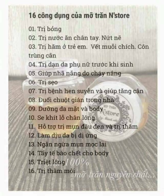 Mỡ trăn , MỠ TRĂN N’STORE MỠ TRĂNG NGUYÊN CHẤT N’STORE date mới [Hàng chính hãng mẫu mới có hộp] | BigBuy360 - bigbuy360.vn