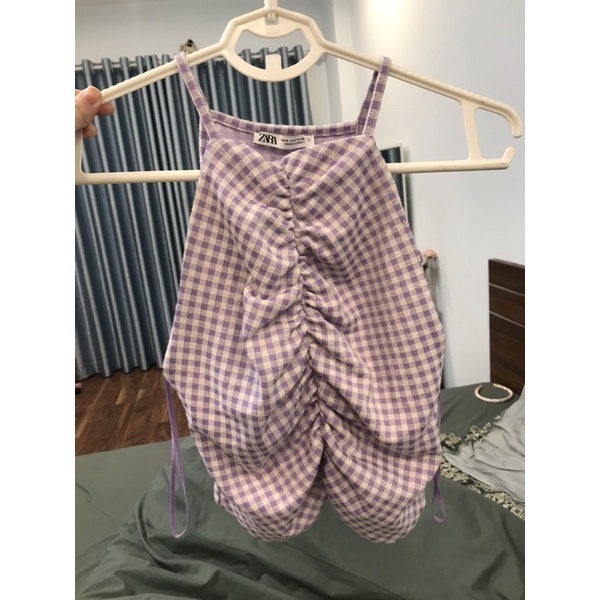 Áo Zara Auth Kẻ Tím