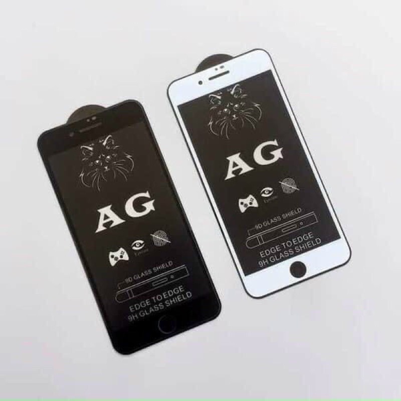 Kính cường lực ip chống vân tay, mồ hôi AG full màn, màu nhám cho Ip 6s/6sPlus/7G/8G/7P/8P/X/Xs/Xs/11/12