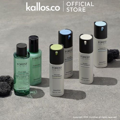 Bộ Dưỡng Da Nam Innisfree Forest For Men Fresh Shaving Cleansing Foam, Skin, Lotion, Cream, Skincare Set - Kallos Vienam