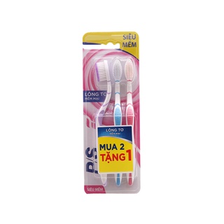 Bộ 3 bàn chải đánh răng P/S lông tơ mềm mại