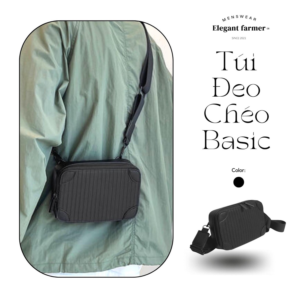 Túi đeo chéo thời trang phong cách Hàn Quốc nam & nữ EF