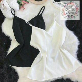 Áo 2 dây cổ tim chất đẹp [Kèm ảnh thật]