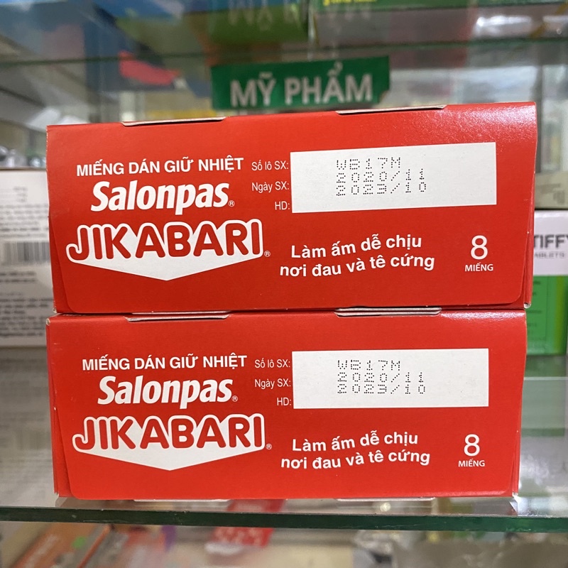 Miếng dán giữ nhiệt SALONPAS Jikabari Cam kết chính hãng