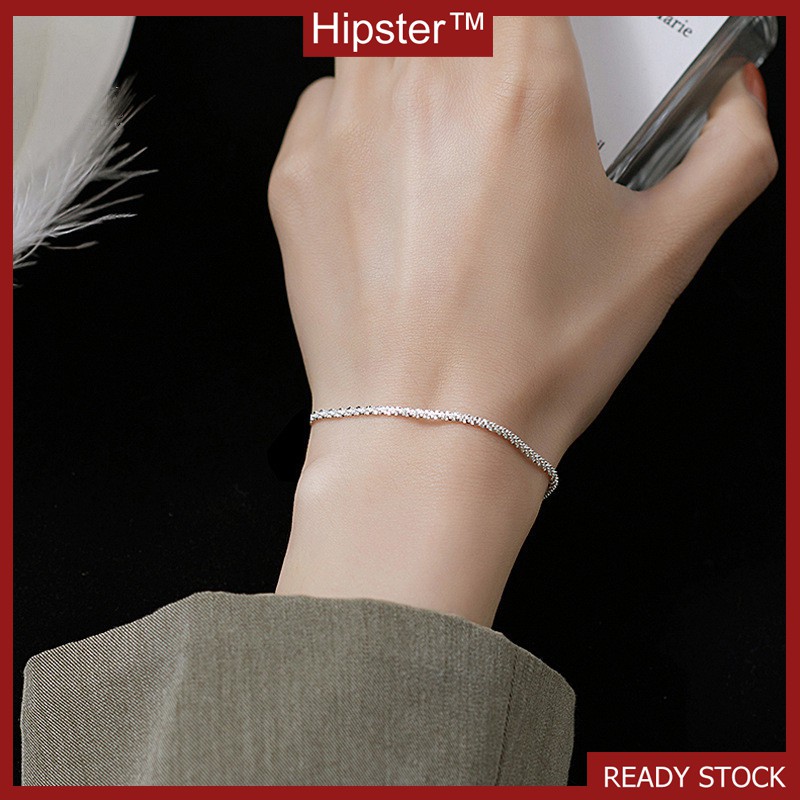 Vòng Tay Mạ Bạc Phong Cách Hàn Quốc Xinh Xắn Cho Nữ