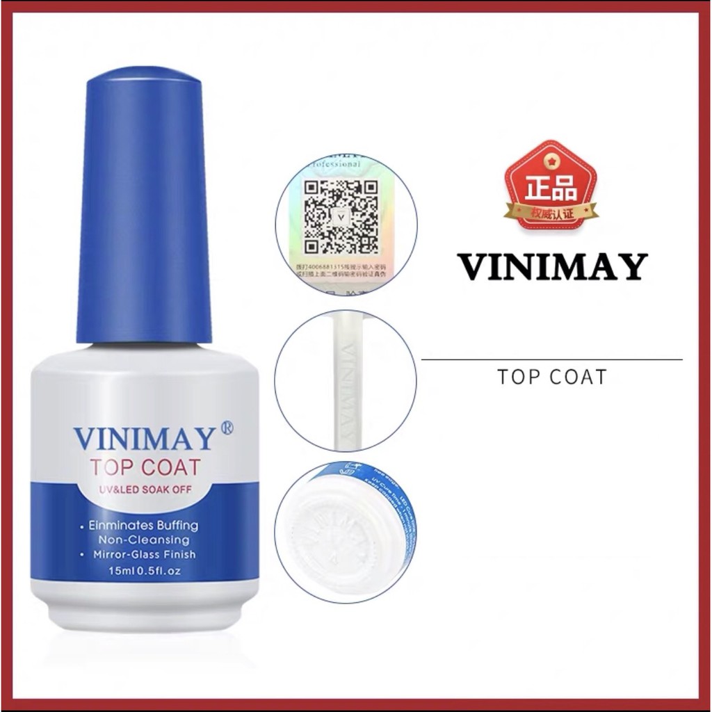 Top Bóng TOP COAT VINIMAY Làm Sơn Gel - manh219