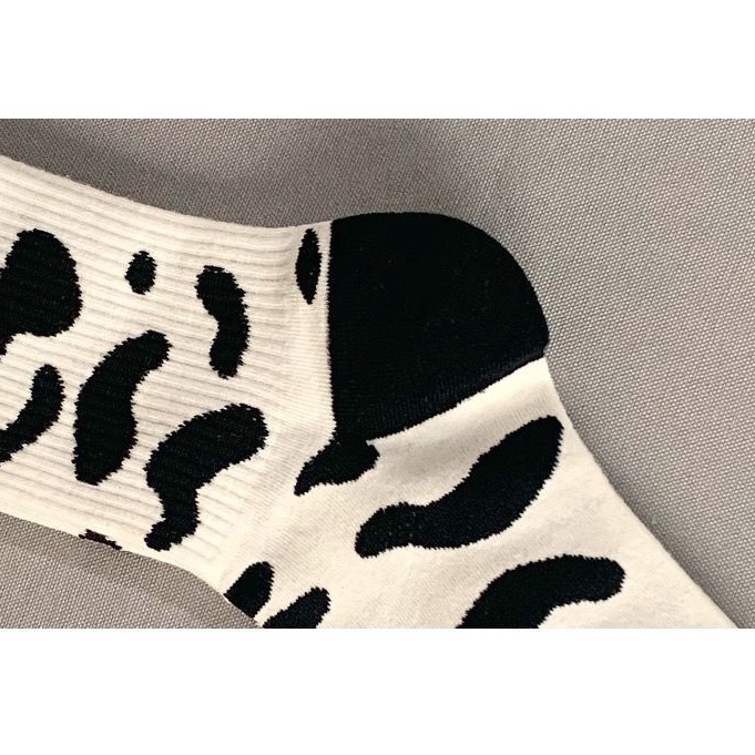 Tất Vớ cotton Cổ Cao Kẻ Sọc Thời Trang Hàn Quốc Cho Nam Và Nữ