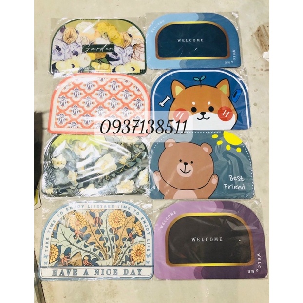 Thảm Dậm Chân Silicon, Thảm siêu thấm hút BATHMAT Siêu Mềm, Thấm Nước Tốt Chất Liệu Chống Trượt