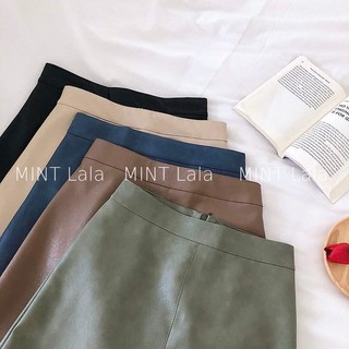 Chân váy da chữ A