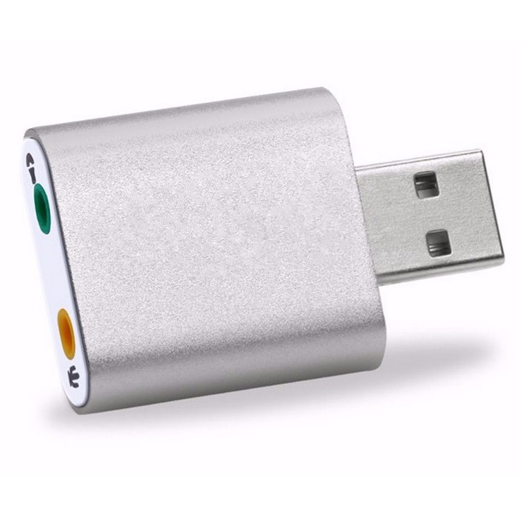 Đầu USB Sound 7.1 card âm thanh 3D vỏ nhôm cao cấp