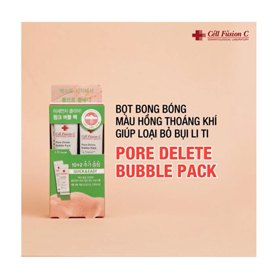 Mặt Nạ Đất Sét Thanh Lọc Da Céll Fùsion C Pore Delete Bubble Pack 5g x 1 Gói