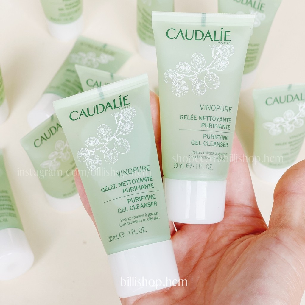Minisize 3ML/30ML - Sữa Rửa Mặt Se Nhỏ Lỗ Chân Lông Caudalie Vinopure Purifying Gel Cleanser
