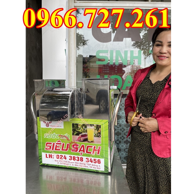 Thanh lý máy ép mía 3 lô inox 100% để bàn mini
