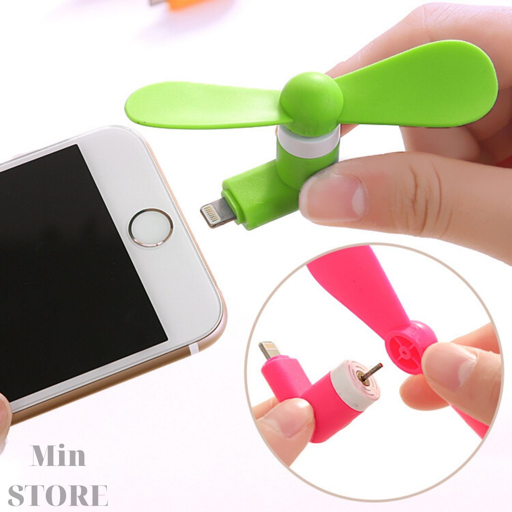 Quạt USB - Quạt Mini Gắn Điện Thoại Android/ Iphone Siêu Mát DUASHOP.