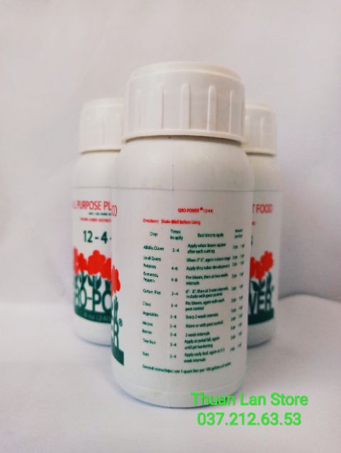 Phân Bón 12-4-8 Kích Thích Sinh Trưởng nhập khẩu Mỹ chai 240ml