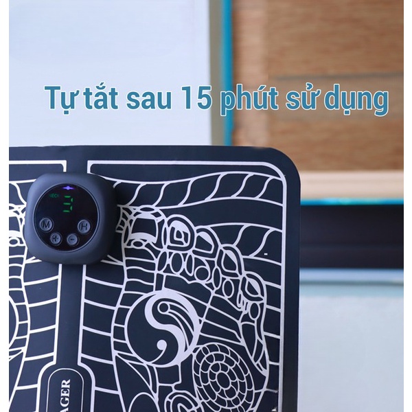 Máy massage bàn chân EMS HM-C3,máy massage xung điện trị liệu cho bàn chân,thư giãn giảm mêt mỏi,lưu thông máu