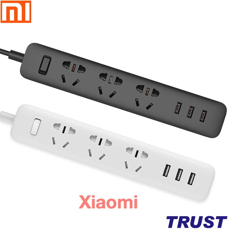 Ổ Cắm Điện Xiaomi Power Strip 3 USB 3 Outlet - Hàng Chính Hãng