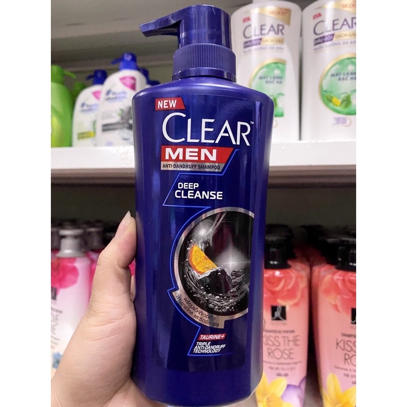 Dầu gội đầu SẠCH GÀU Clear men than hoạt tính - bạc hà Thái Lan 450ml
