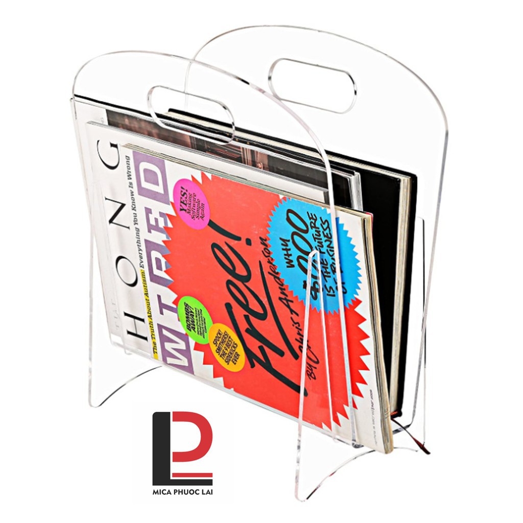 Kệ Trưng bày/ Giá đỡ sách, tạp chí acrylic, mica cao cấp