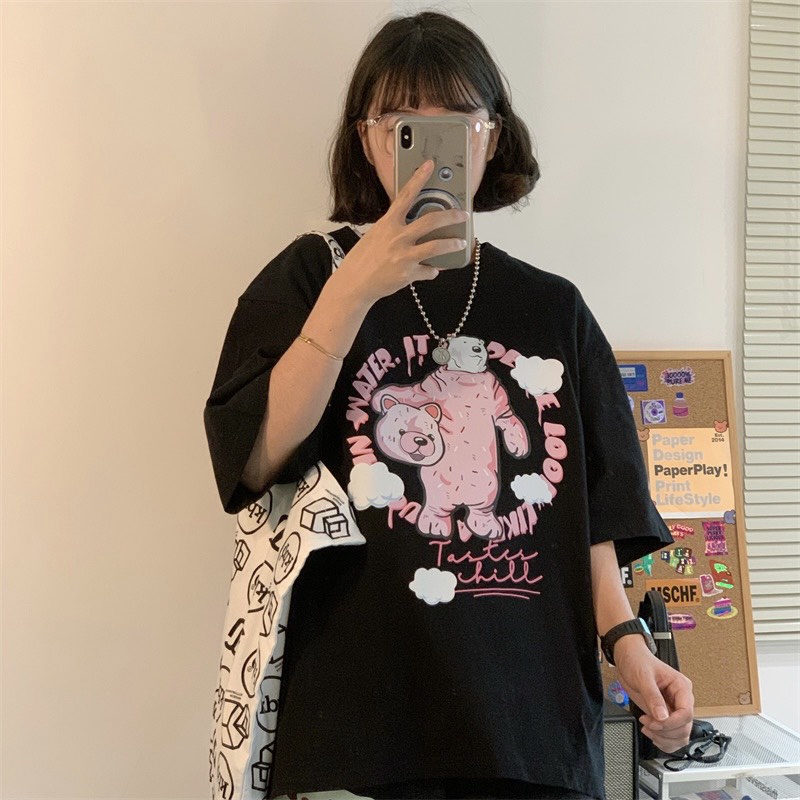 Áo thun tay lỡ form rộng unisex Neko.sg ATL316