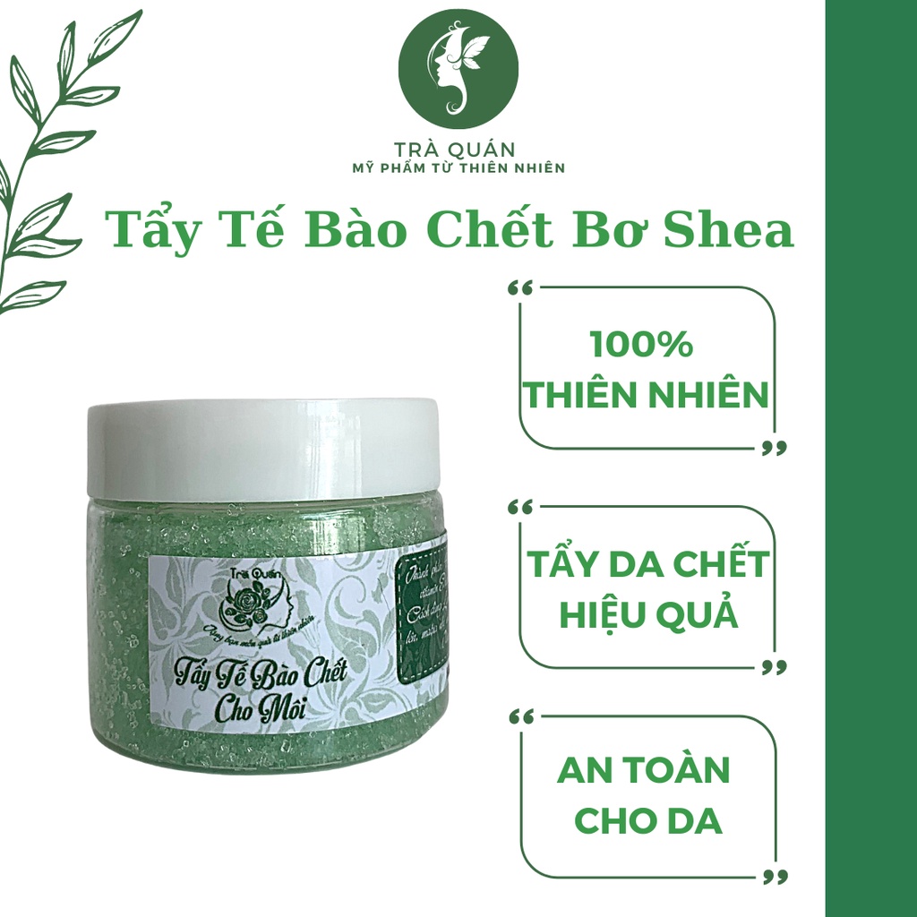 Tẩy Tế Bào Chết Bơ Hạt Mỡ Dùng Được Cho Mặt Môi Làm Sạch Da Chết Khử Thâm Làm Hồng Môi Trà Quán 60g