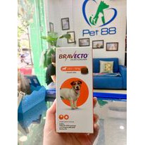 Bravecto- dạng viên nhai điều trị các bệnh viêm da, ghẻ Demodex, ký sinh trùng trên da chó(4.5kg-10kg)