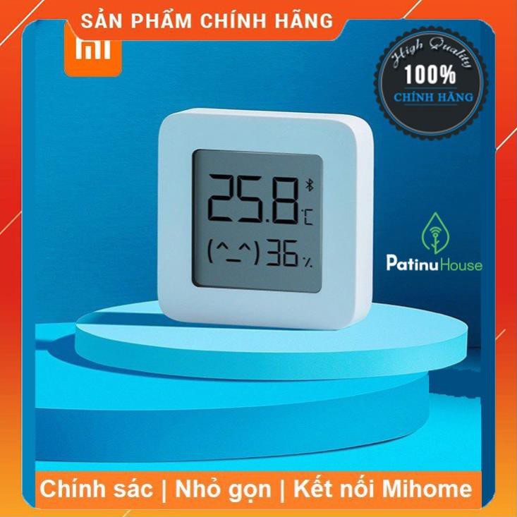 Phụ kiện giá rẻ uy tín Nhiệt ẩm kế thông minh Xiaomi Mijia thế hệ 2 (gen2), kết nối bluetooth