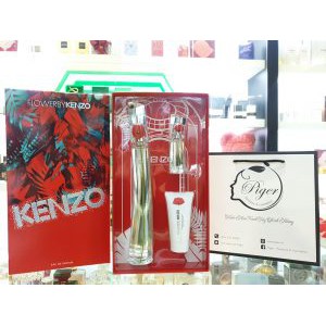 Bộ nước hoa Nữ Kenzo Flower By Kenzo EDP 100ml + Body Milk 50ml + EDP 15ml