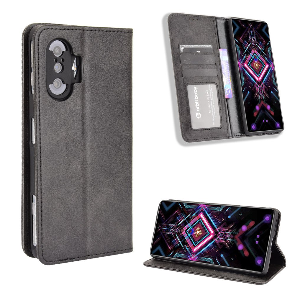 Bao da điện thoại PU nắp lật từ tính dạng ví đựng thẻ cổ điển cho Xiaomi Redmi K40 Gaming / Xiaomi Poco F3 Gt 5g