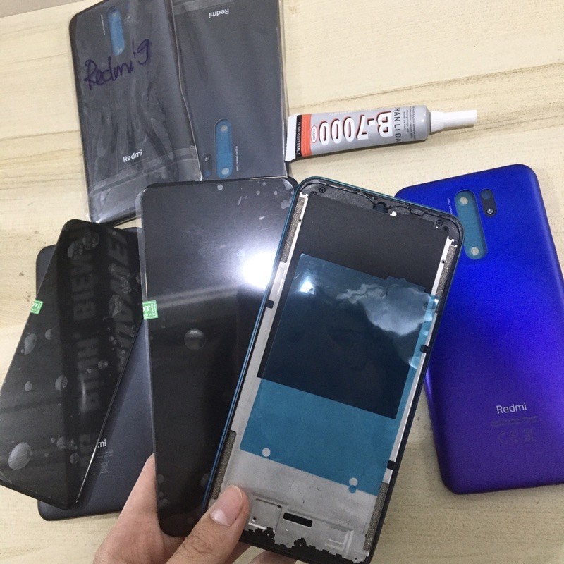 Combo Màn Hình + Bộ Vỏ Sườn Xiaomi Redmi 9 Hàng Cao Cấp ( Tặng keo dán màn hình B-7000)