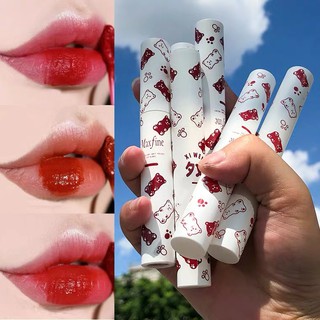 [Hàng mới về] Son lì trang điểm chống thấm nước không dính ly họa tiết gấu hoạt hình đáng yêu tiện lợi