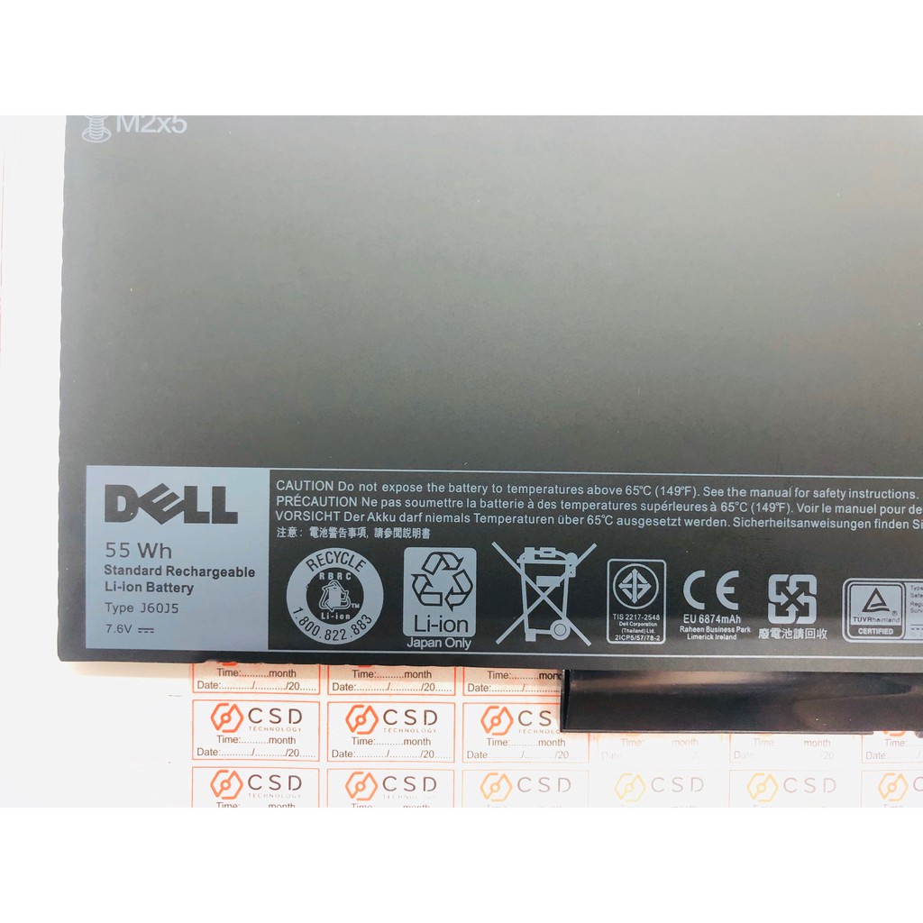 Pin Laptop Dell Latitude E7270 E7470 Series Mã Pin J60J5 và MC34Y Loại 55Wh Hàng Zin