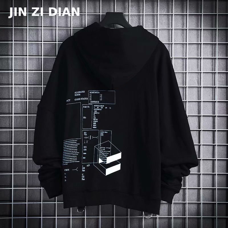 Áo hoodie Tay Dài Dáng Rộng Phong Cách Đường Phố Mỹ Thời Trang Mùa Đông Cho Nam