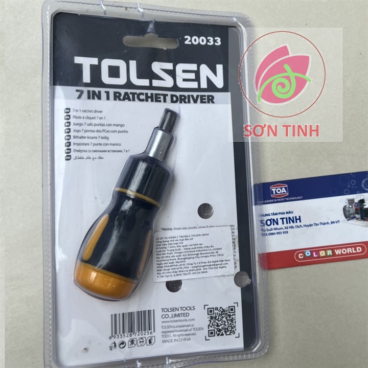 Bộ tua vít tự động đa năng 7 trong 1 Ratchet Driver TOLSEN 20033