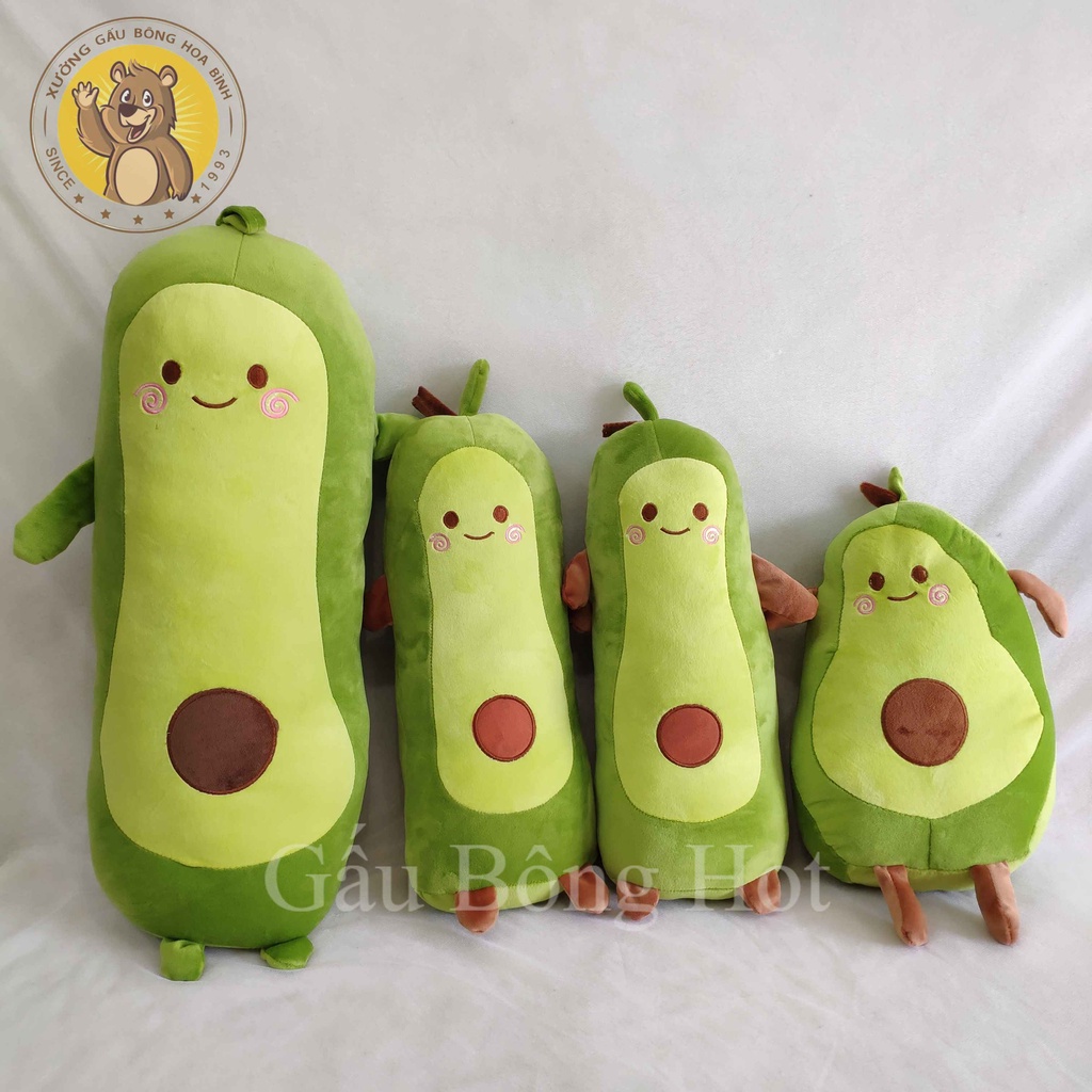 Quả Bơ Bông, Gấu Bông Trái Bơ Tròn Mềm Mịn 35cm ❤️Xưởng Gấu Hoa Bình❤️