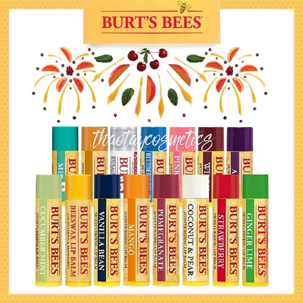 Son dưỡng môi Burt's Bees Moisturizing Lip Balm của Mỹ (4.25g)