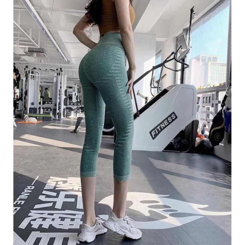 [EMMA] Quần Tập Gym Nữ [LEGGING] Lửng Vảy Cá Cạp Cao Mẫu Mới [ĐỒ TẬP]