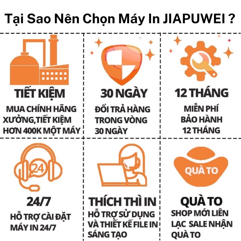 Máy In Nhiệt JIAPUWEI A6-A7, In Đơn Hàng, Mã Vận Đơn, Phiếu Gửi Hàng, In Tem Dán, In LOGO - BẢO HÀNH 12 THÁNG