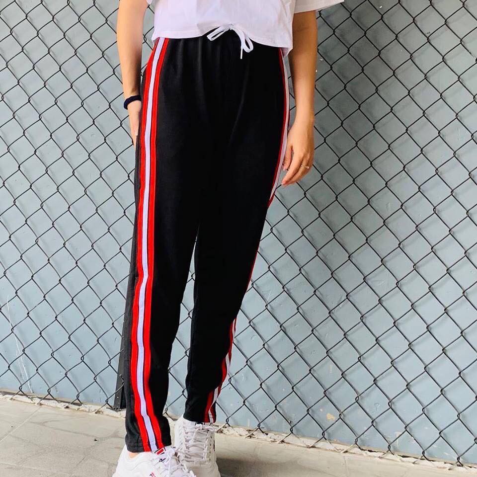 Quần thun sọc thể thao nam nữ unisex