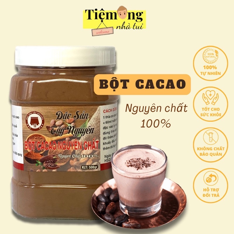 Bột cacao nguyên chất 100% không pha đường, thơm ngon, đậm đà tốt cho sức khỏe Tiệm Ông Nhà Tui