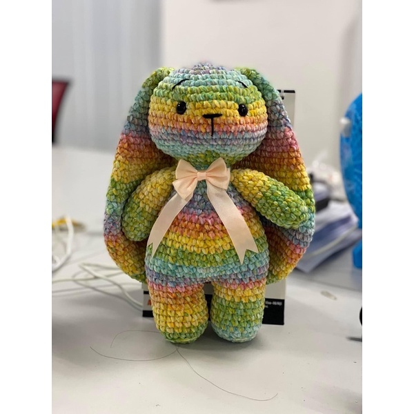 Len nhung màu cầu vồng 3mm (cuộn 100gr)