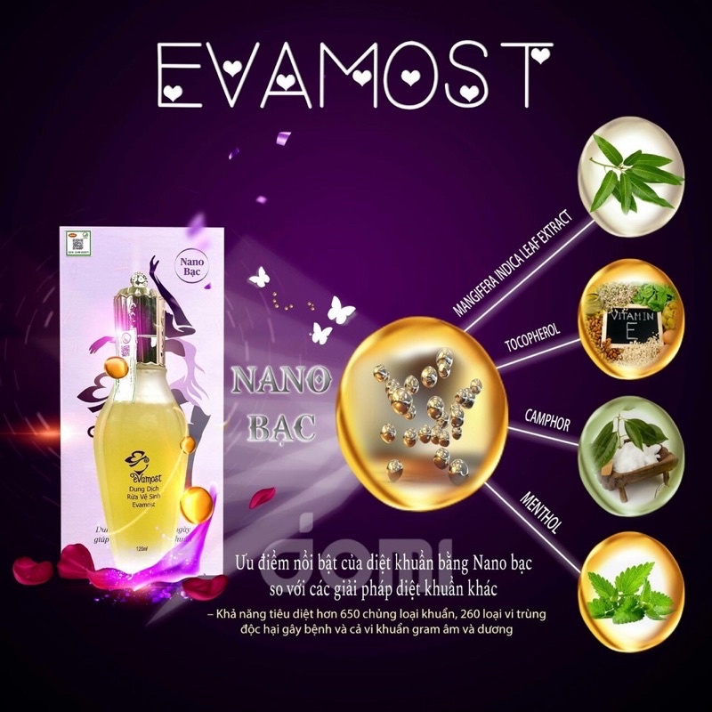 Dung dịch vệ sinh phụ nữ Evamost - sạch,hồng, thơm, khít thể tích 120ml | WebRaoVat - webraovat.net.vn