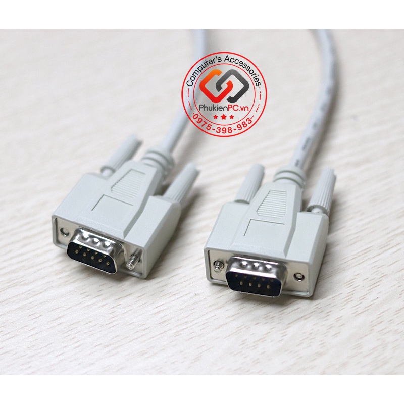 Cáp DB9 Serial RS232c Null modem Full Cross dài từ 1m đến 40m