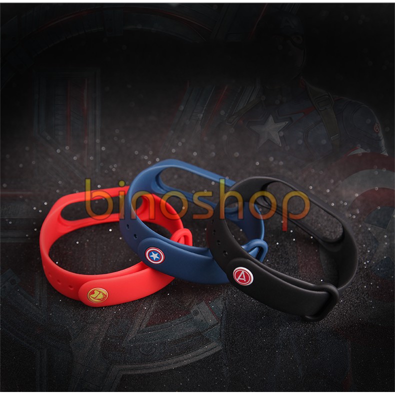 Combo 3 dây đeo Miband 4 Avenger (Mi Band 4 Avengers)