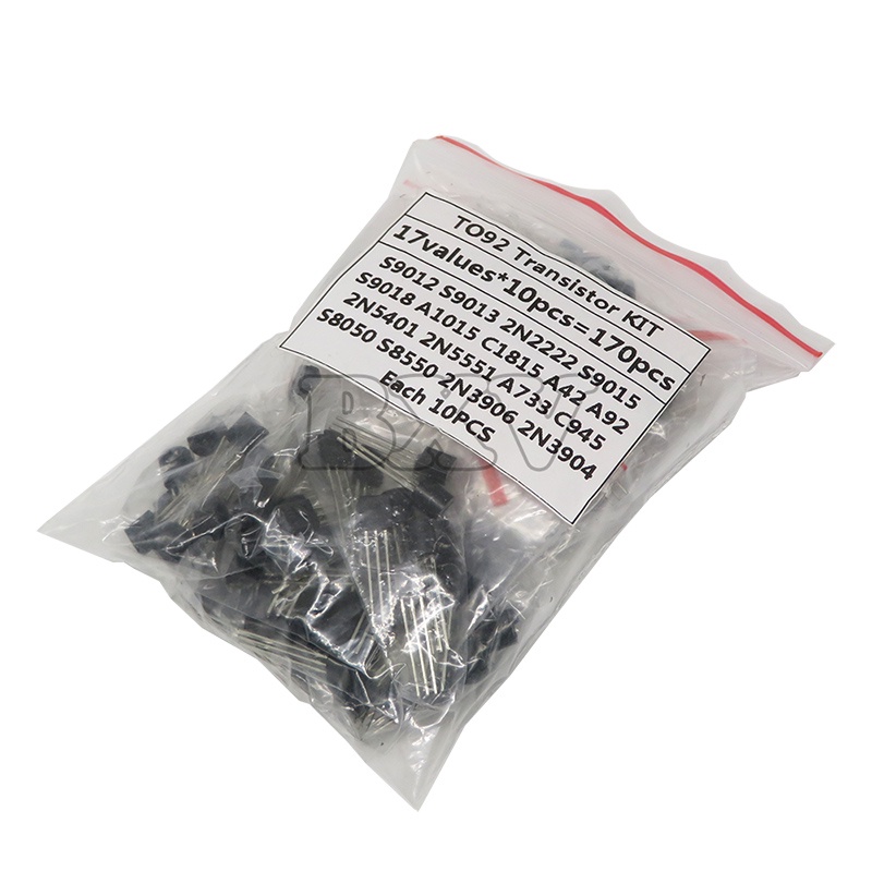Bộ 170 Linh Kiện Bán Dẫn S9012 S9013 S9014 9015 9018 A1015 C1815 A42 A92 2N5401 2N5551 A733 C945 S8050 S8550 2N3906 2N3904