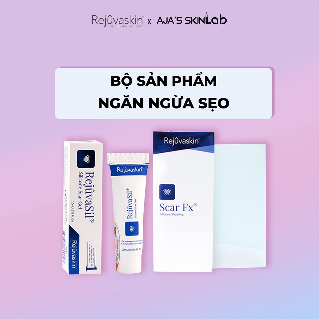 Bộ sản phẩm ngăn ngừa và làm mờ sẹo REJUVASKIN - AJA'S SKINLAB