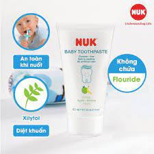 Kem đánh răng trẻ em NUK không chứa flour ( xuất xứ Đức) dành cho trẻ từ 3 tháng tuổi 50ml