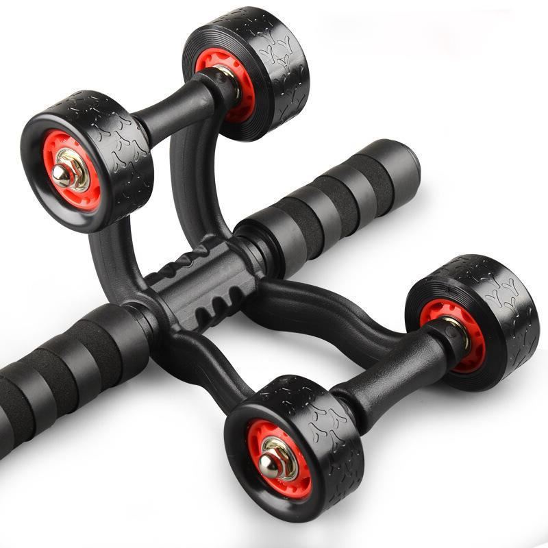 Con Lăn Tập Gym, Yoga 4 Bánh, Tặng Kèm Thảm Và Phanh Chặn, Con Lăn Tập Bụng Hiệu Quả Gym Roller Tại Nhà Nam Nữ