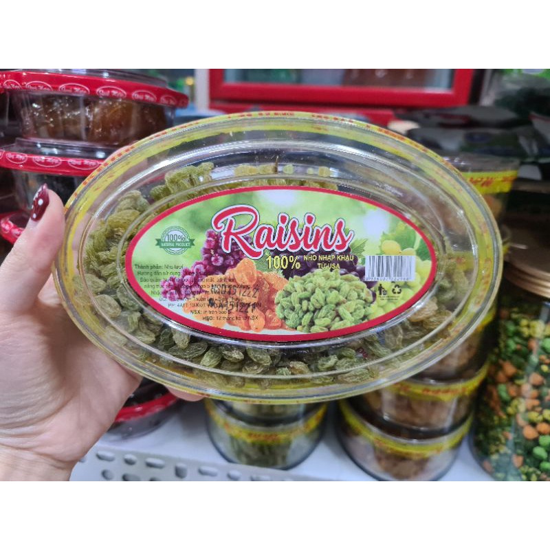 Nho xanh khô hộp nhựa 300g